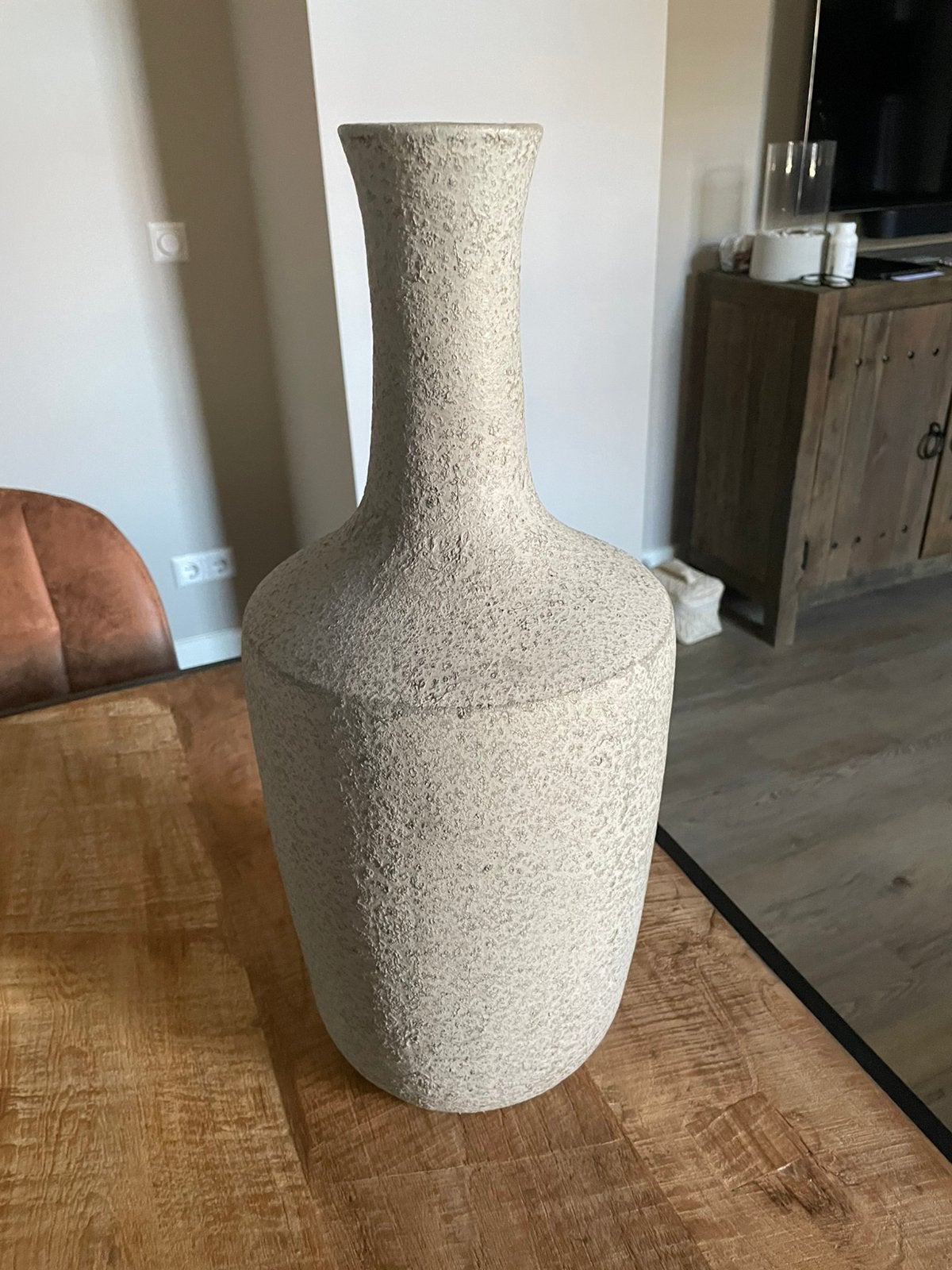 Grijze vaas, Ophalen, Zo goed als nieuw, Grijs, 50 cm