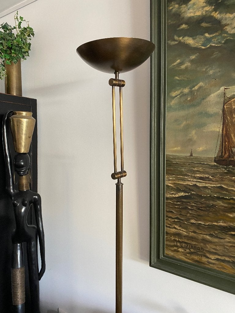 mooie lamp up light brons, Ophalen, Zo goed als nieuw, Metaal