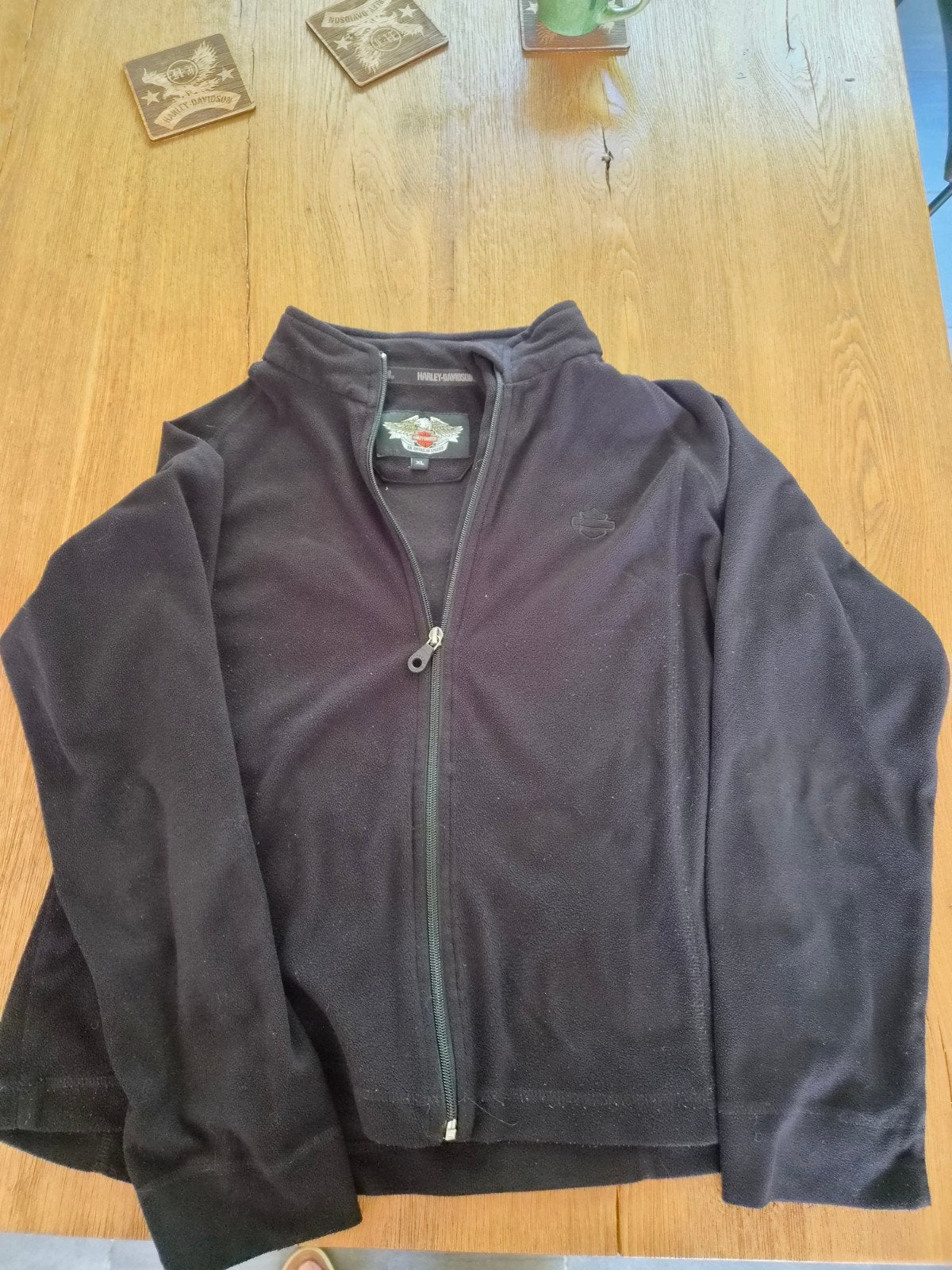 Harley-Davidson fleecevest - Zwart - Maat XL, Zwart, Maat 46/48 (XL) of groter, Ophalen of Verzenden, Gedragen