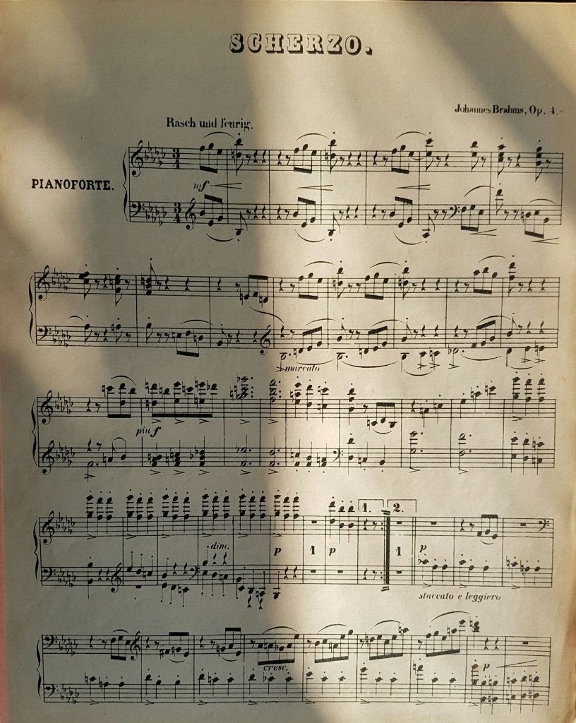 Brahms - Scherzo op. 4 & Ballade op. 10 No 4, Muziek en Instrumenten, Bladmuziek, Gebruikt, Klassiek, Overige soorten, Ophalen of Verzenden