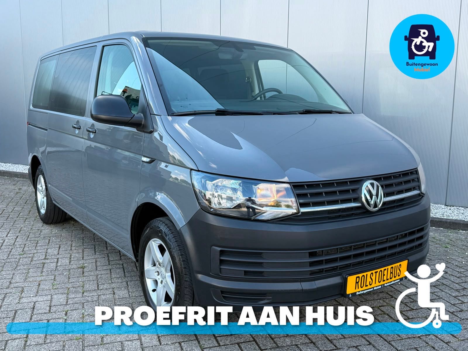 Volkswagen Transporter 2.0 TDI L1H1 | Rolstoelbus | Airco |, Automaat, Stof, Gebruikt, Zwart