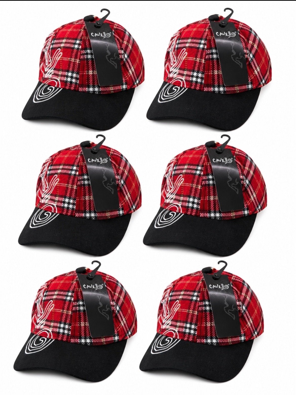 Cavello Pet Rood Geruit - Nieuw met label, Kleding | Dames, Nieuw, Pet, Middelweg 32, One size fits all