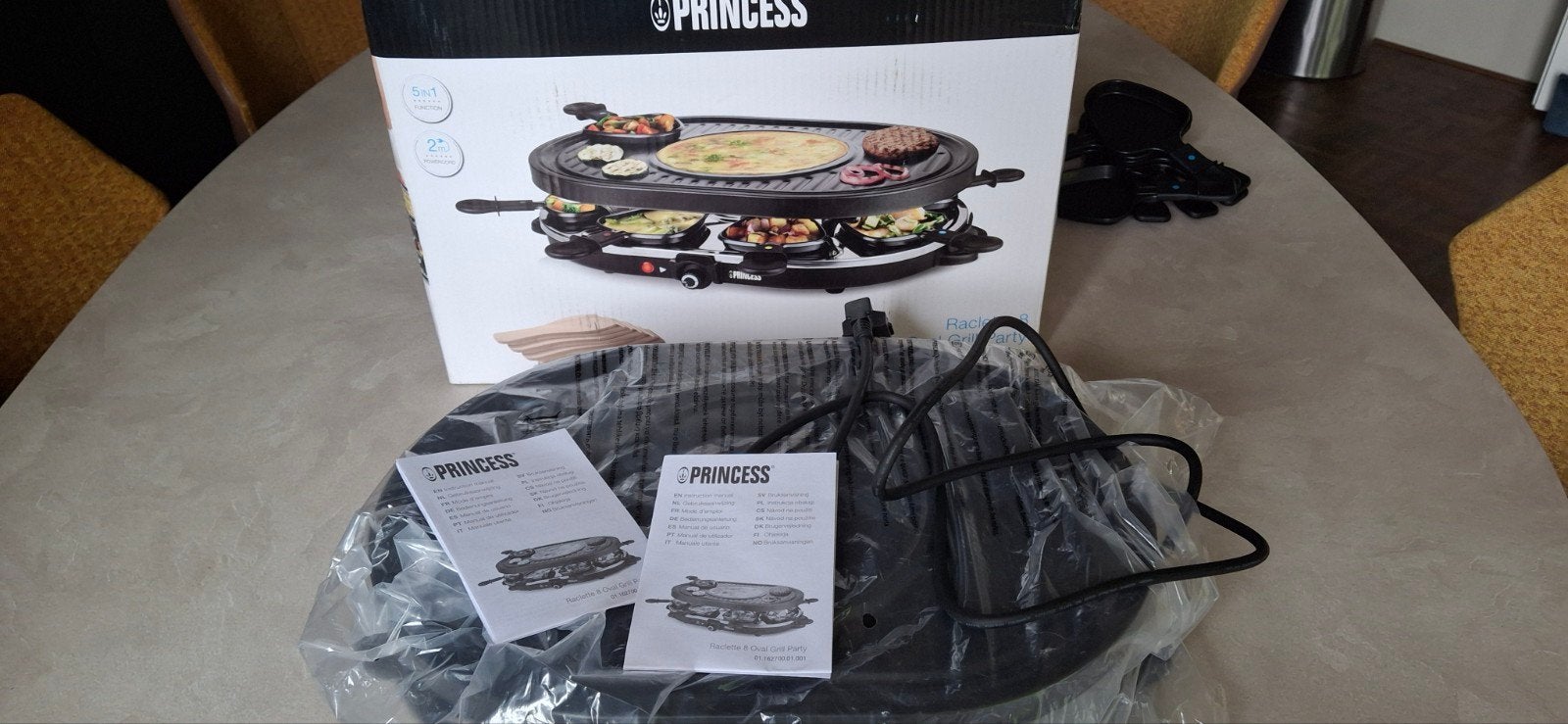 Princess Raclette Gourmetstel - Zo goed als nieuw, Ophalen