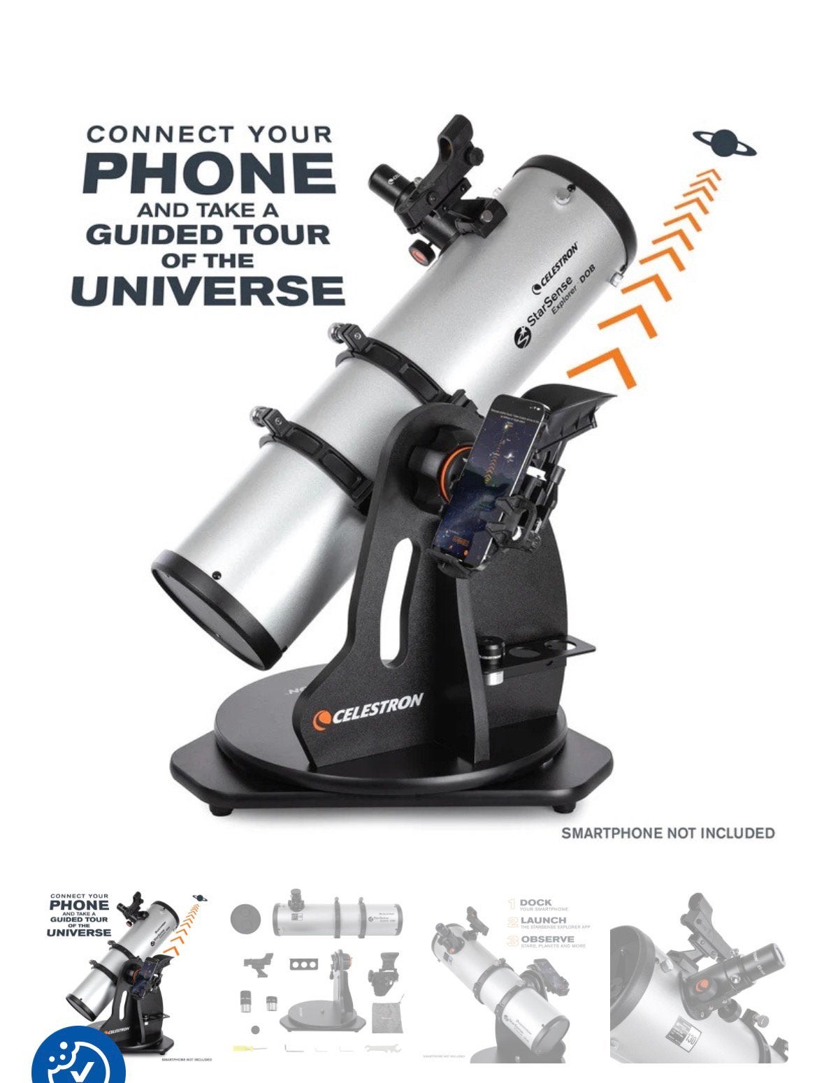 Celestron StarSense Explorer 130mm Tabletop Dobsonian, Audio, Tv en Foto, Optische apparatuur | Telescopen, Ophalen, Zo goed als nieuw