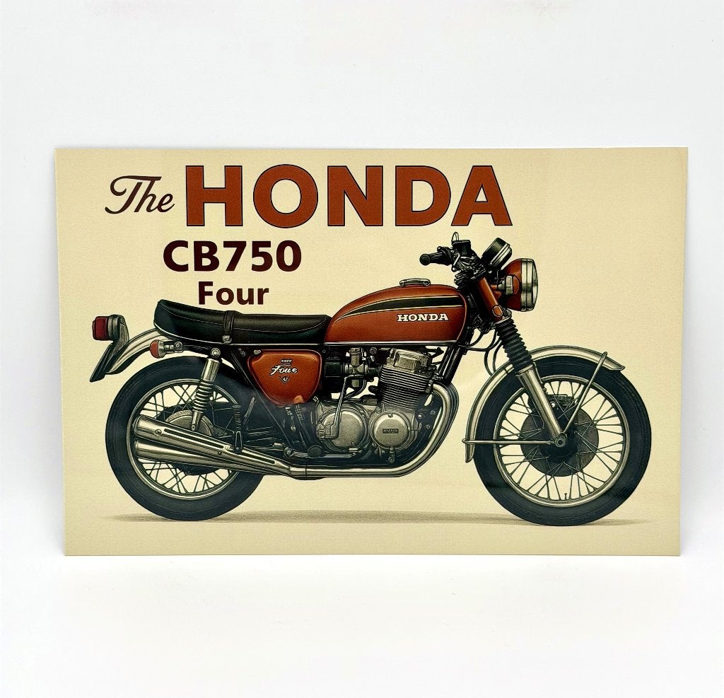 the Honda CB750 four bord | 20x30cm, Verzamelen, Verzenden, Nieuw, Reclamebord
