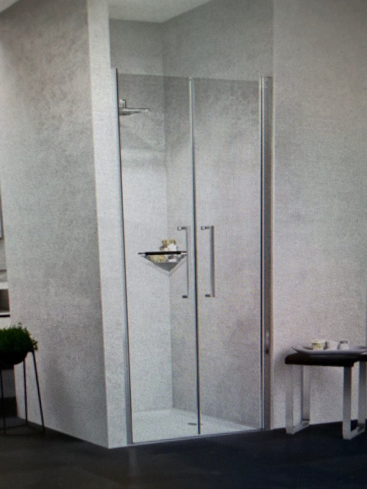 Novellini Douchedeur met transparant glas en chroom details, Ophalen, Nieuw, Chroom, Douche