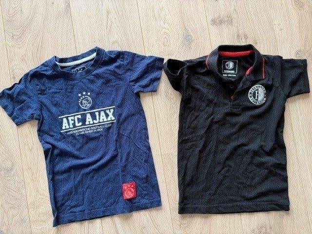 Kinderkleding maat 128-134: Ajax en Feyenoord shirt, Overige kleuren, Ophalen of Verzenden, Zo goed als nieuw, Voetbal