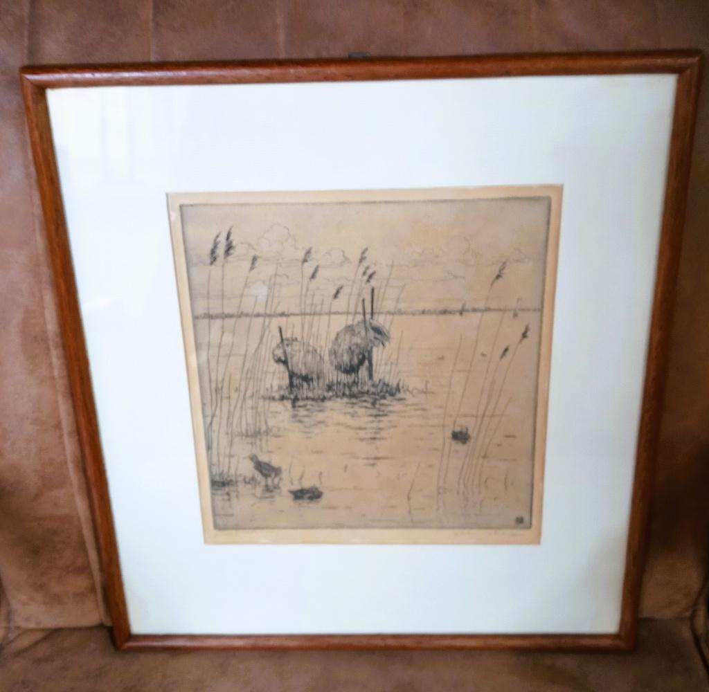 Ets van Johan Hemkes Einekuorren, Antiek en Kunst, Kunst | Etsen en Gravures, Ophalen of Verzenden, Landschap, Ets, 1900 - 1949