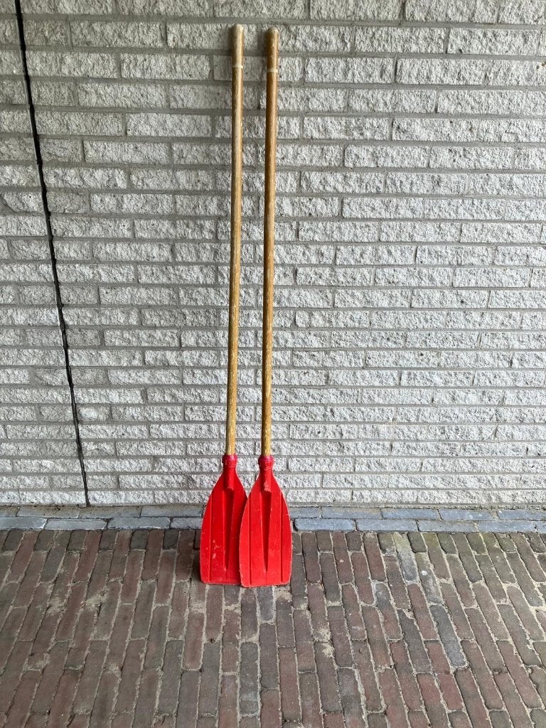 2 roeispanen, Watersport en Boten, Ophalen, Gebruikt, Enkelbladige peddel