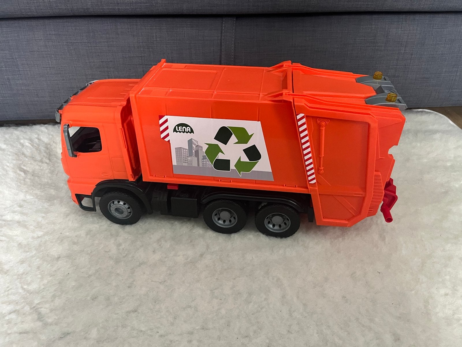 Lena vuilniswagen met container, Ophalen of Verzenden, Gebruikt