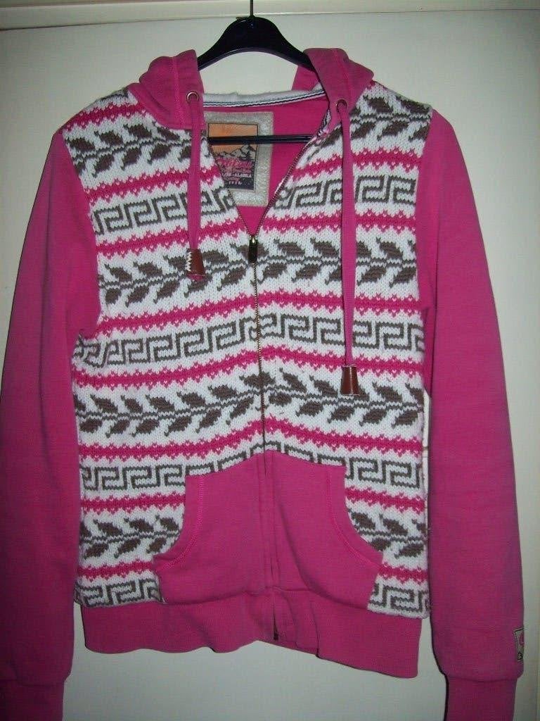 Jas/vest roze met gebreide body L 44 Obleu, Maat 42/44 (L), Ophalen of Verzenden, Zo goed als nieuw, Roze