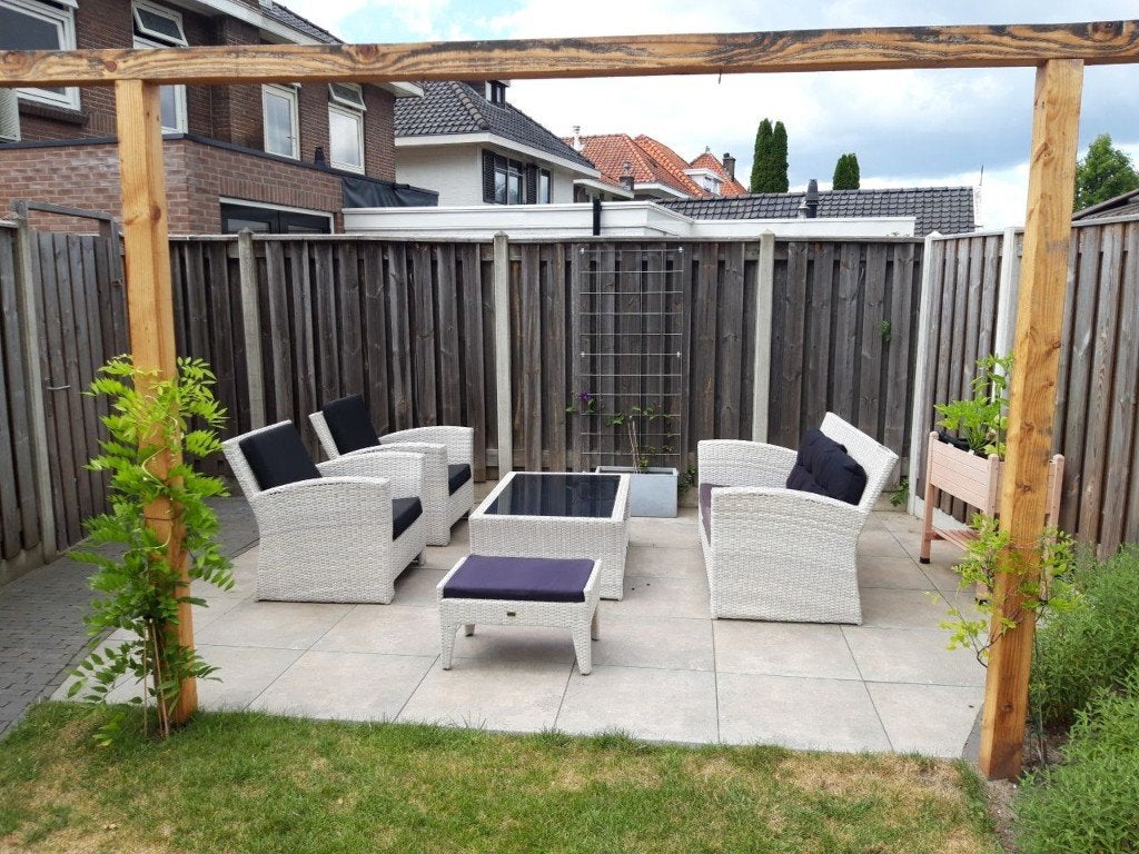 Bellagio wicker tuinset, Tuin en Terras, Tuinsets en Loungesets, Ophalen, 4 zitplaatsen, Gebruikt, Loungeset