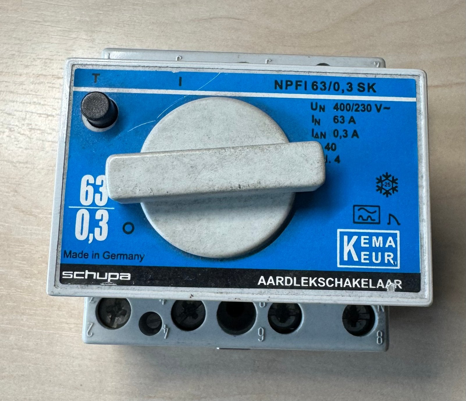 Schupa Aardlekschakelaar NPFI 63/0,3 SK 63A 4P, Ophalen of Verzenden, Gebruikt, Aardlekschakelaar