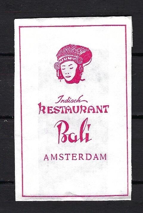 219 Amsterdam Indisch rest BALI, Ophalen of Verzenden, Nederland