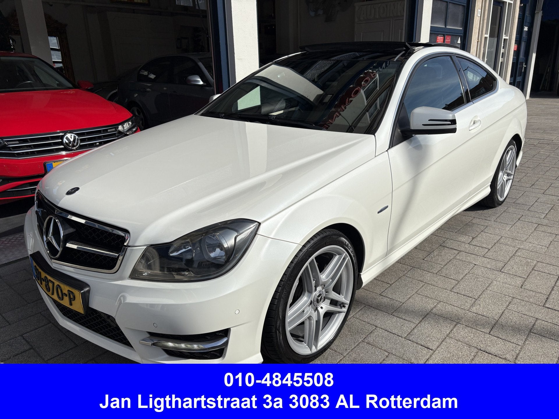 Mercedes-Benz C-Klasse Coupé 180 Ambition AMG/PANORAMA/LEDE, Euro 5, Achterwielaandrijving, Zwart, 4 stoelen