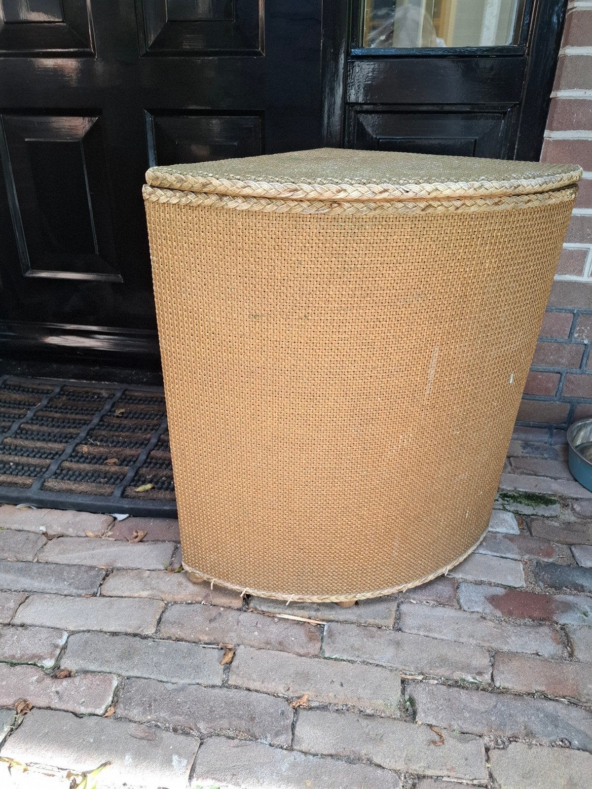 Vintage Lloyd Loom Wasmand - Halfrond, Ophalen, Vintage, Gebruikt, Natuurlijk materiaal