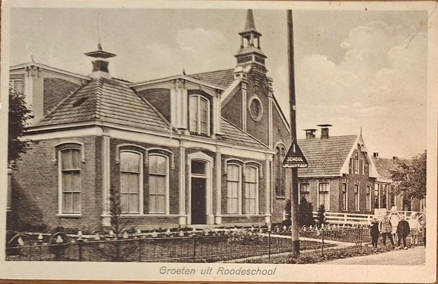 Roodeschool in 1918, Verzenden, Voor 1920, Gelopen, Groningen