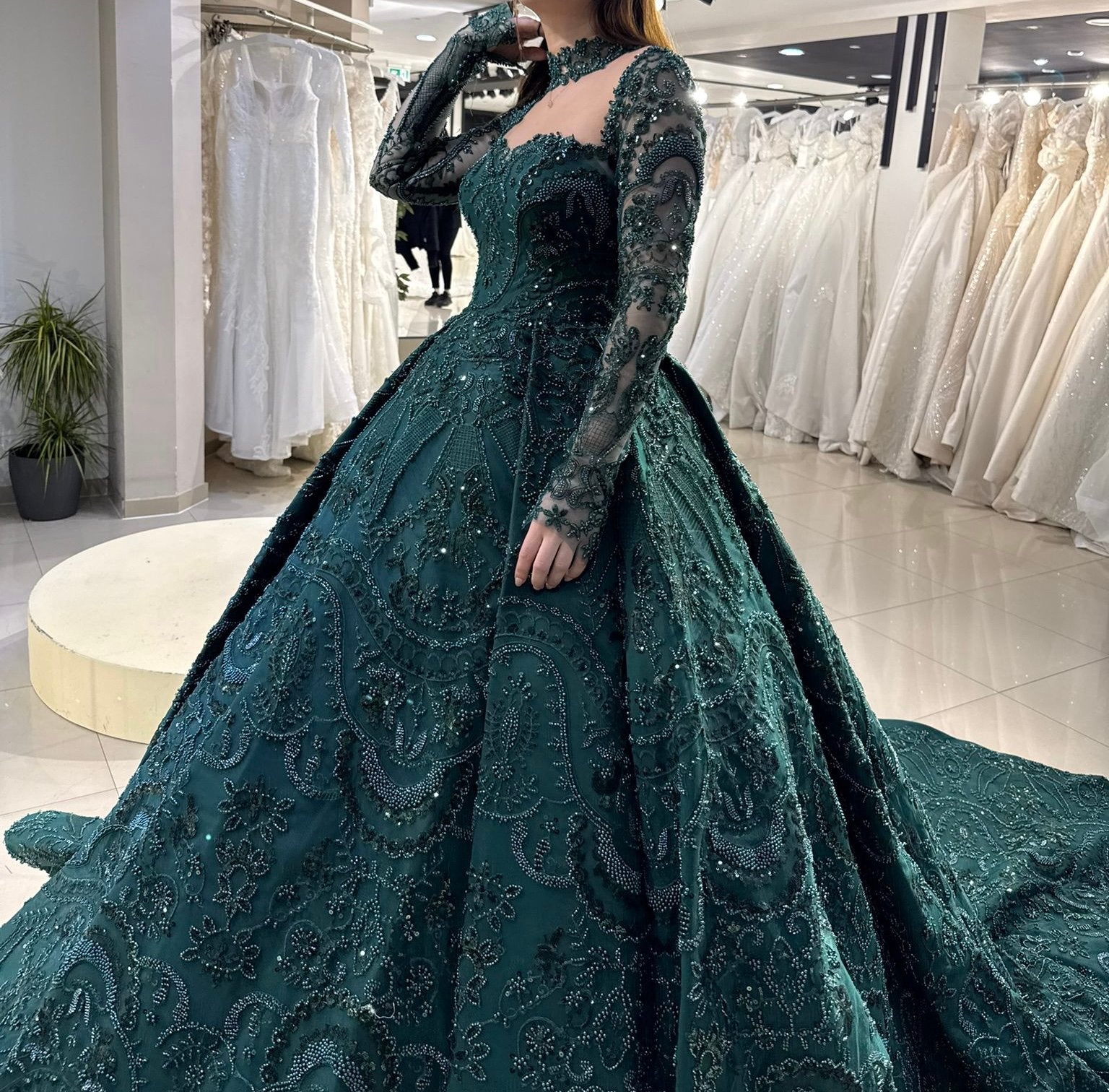 Verlovings/Henna jurk maat 36/38, Ophalen, Zo goed als nieuw, Groen, Trouwjurk