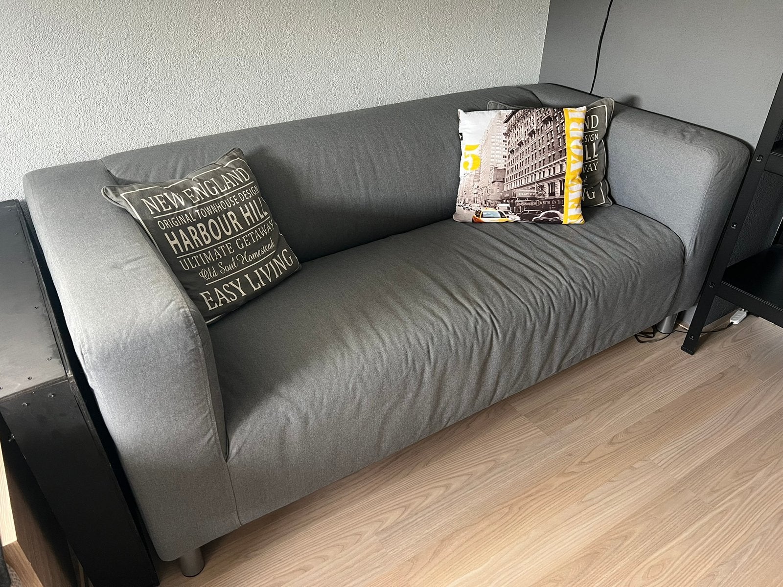 Klippan bank Grijs - scherpe prijs!, Ophalen, 150 tot 200 cm, Tweepersoons, 75 tot 100 cm