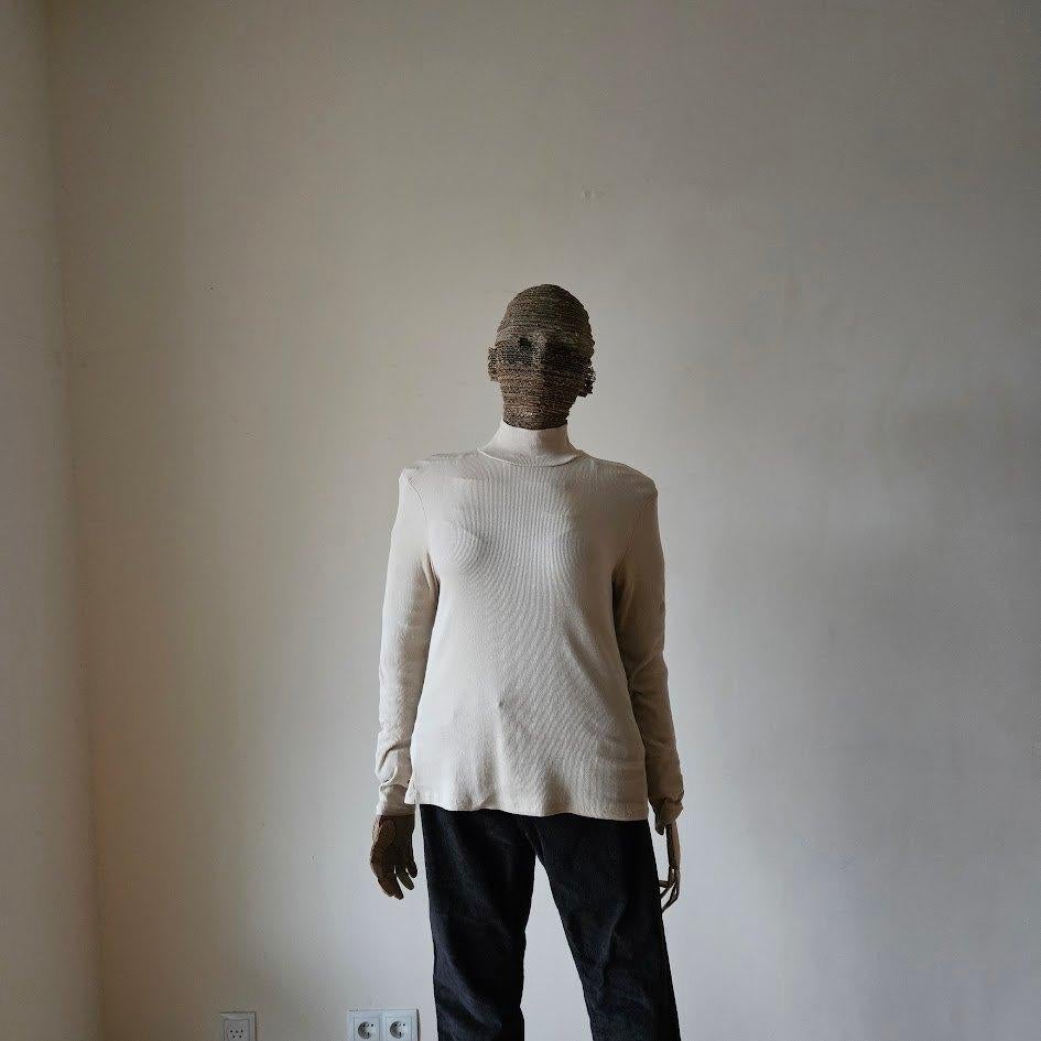 ZGAN H&M col shirt L creme , katoen, Beige, Maat 42/44 (L), H&M Basics, Ophalen of Verzenden