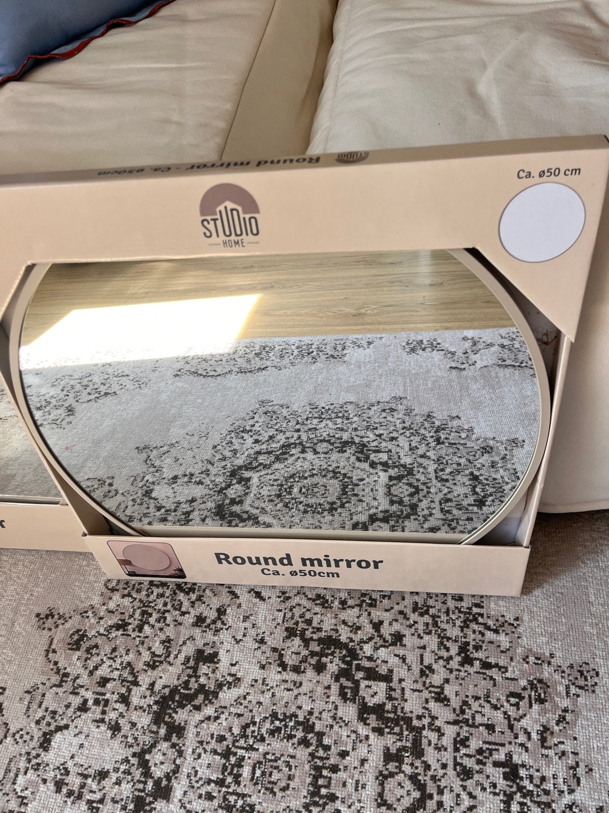 Nieuwe ronde spiegel (Ø 50 cm) 3 stuks van Studio Home, Ophalen, Rond, Nieuw, Minder dan 100 cm
