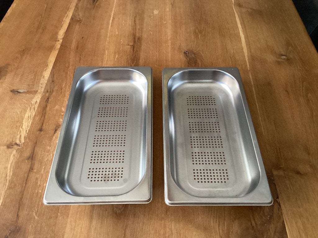 Miele stoomoven pan/platen met gaatjes RVS, Witgoed en Apparatuur, Ovens, Minder dan 45 cm, Gebruikt, Ophalen of Verzenden, Miele