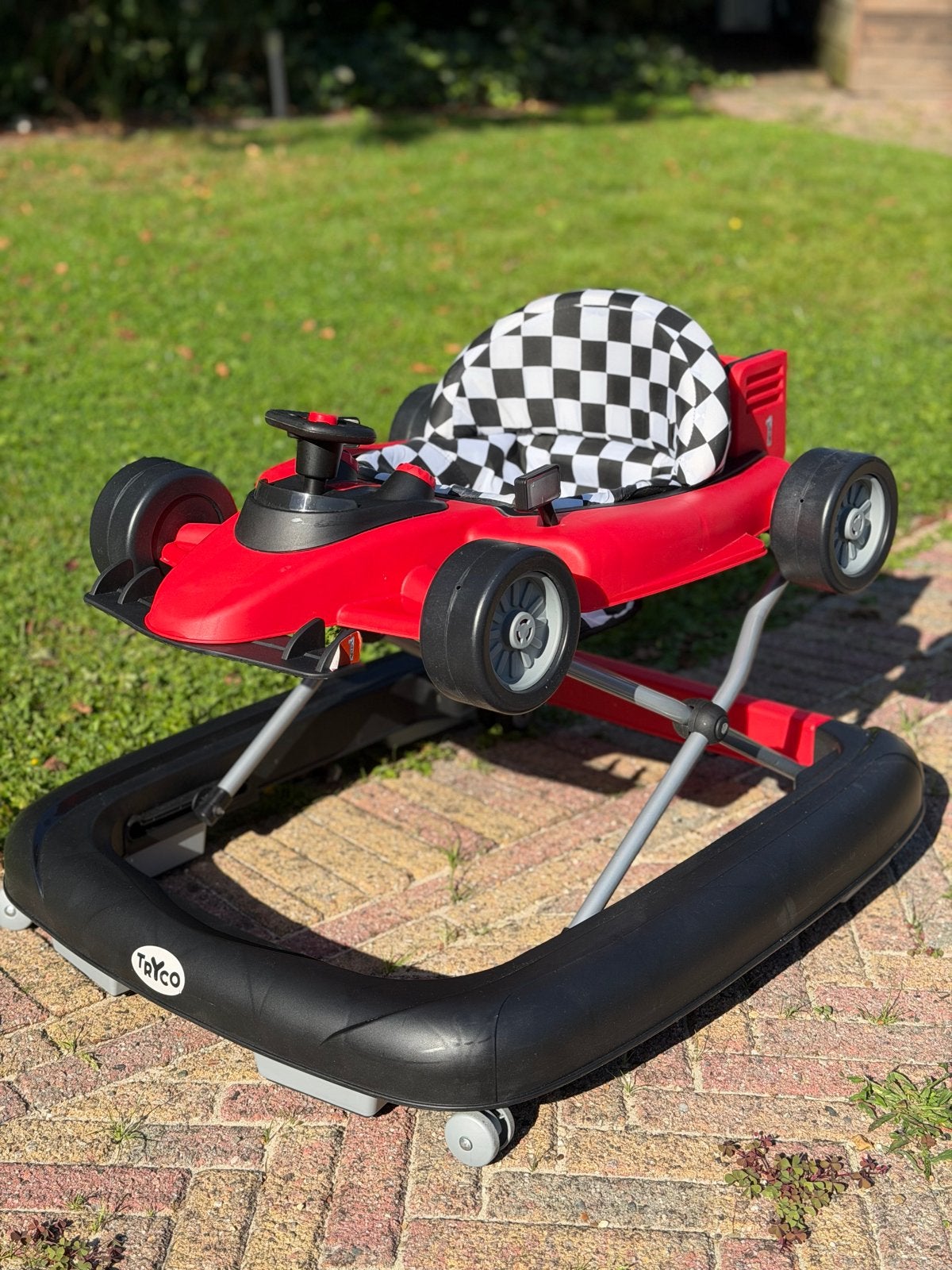 Tryco Baby Auto Loopstoel - Rood Formule 1 Design, Ophalen, Zo goed als nieuw, Auto, Met wieltjes