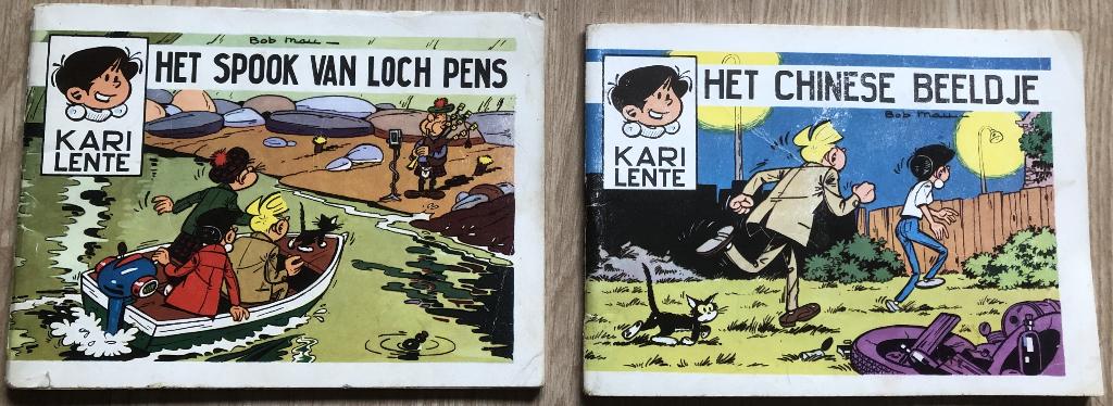 BOB MAU - KARI LENTE - 2 BOEKJES (HET CHINESE BEELDJE 1972, Boeken, Eén stripboek, Ophalen of Verzenden, Zo goed als nieuw