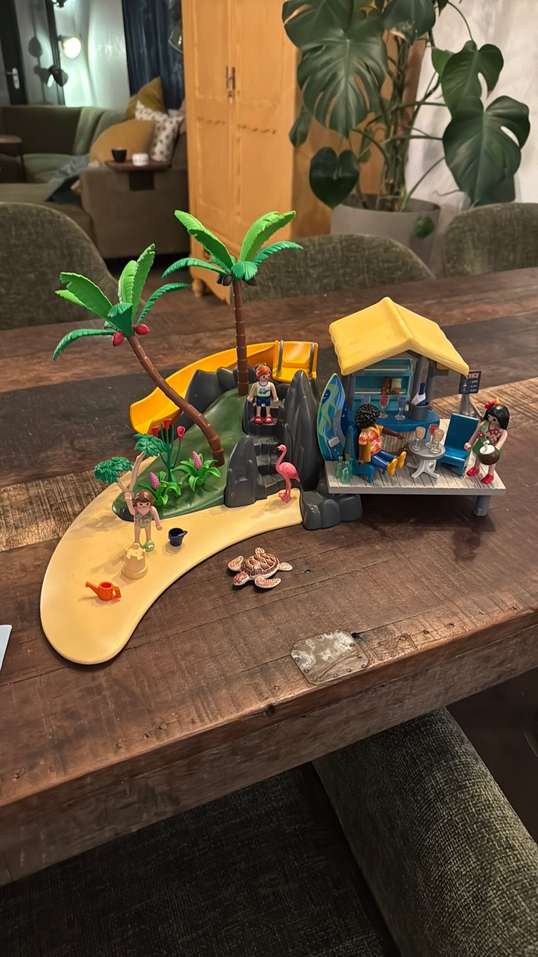 Playmobil vakantie-eiland met strandbar, Complete set, Zo goed als nieuw, Family fun, Ophalen of Verzenden