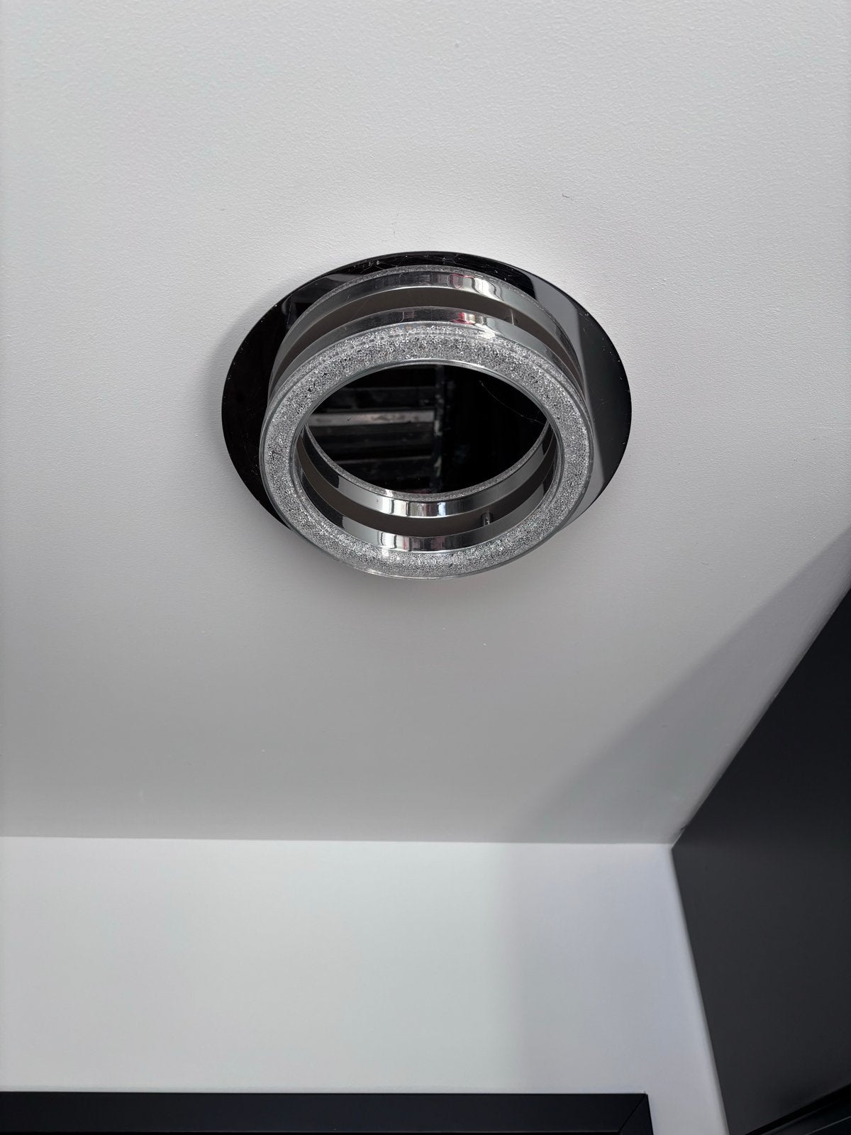 Moderne LED Plafondlamp - Chroom met Kristal Effect, Ophalen, Zilver, Modern, LED