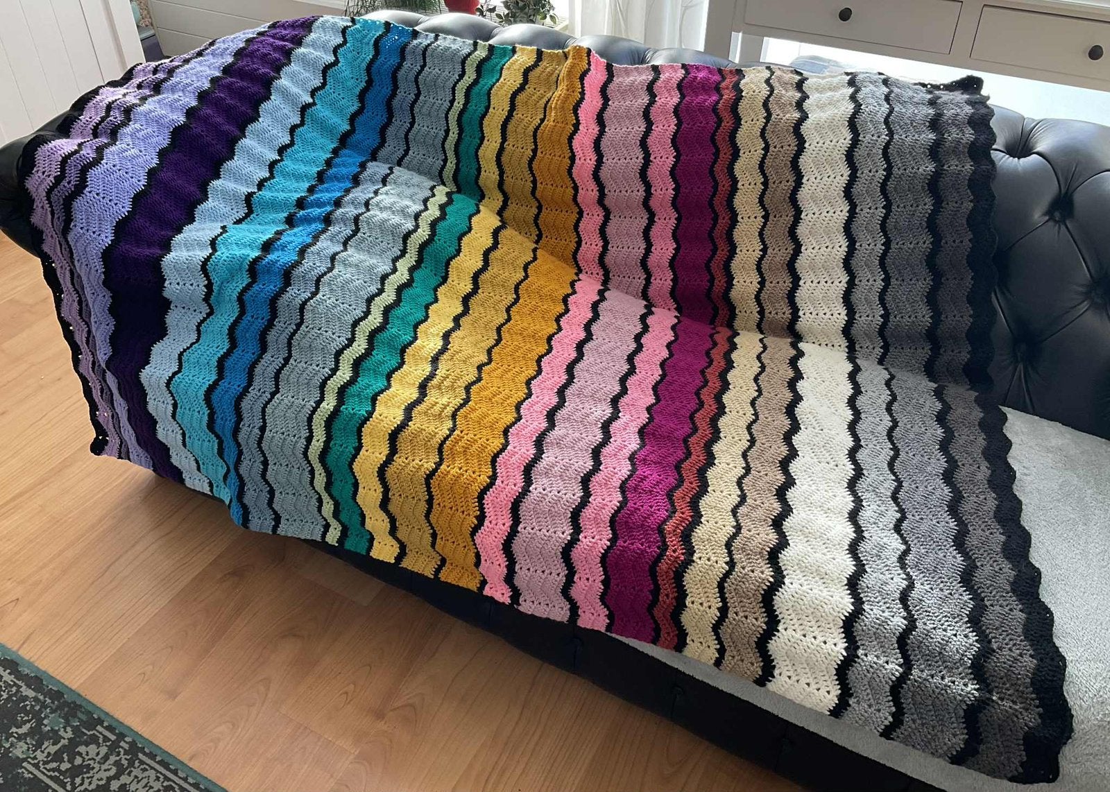 Prachtige woondeken in vintage stijl, Woondeken, Gehaakt, Acryl, Nieuw