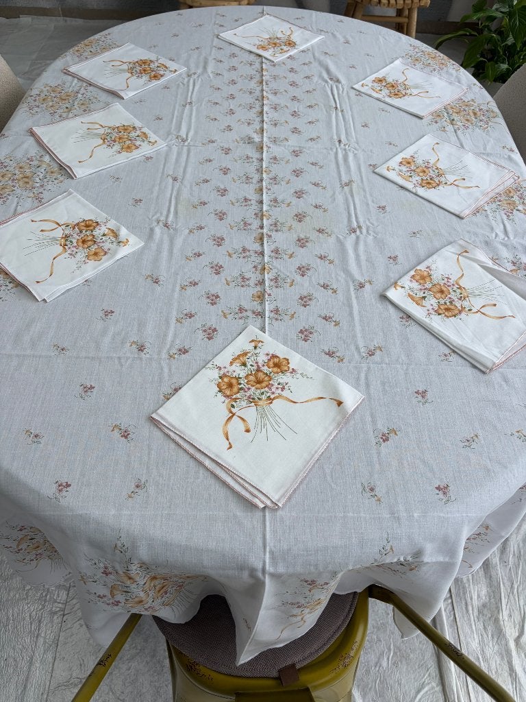 Tafellaken met servetten, Ophalen of Verzenden, Gebruikt, Rechthoek