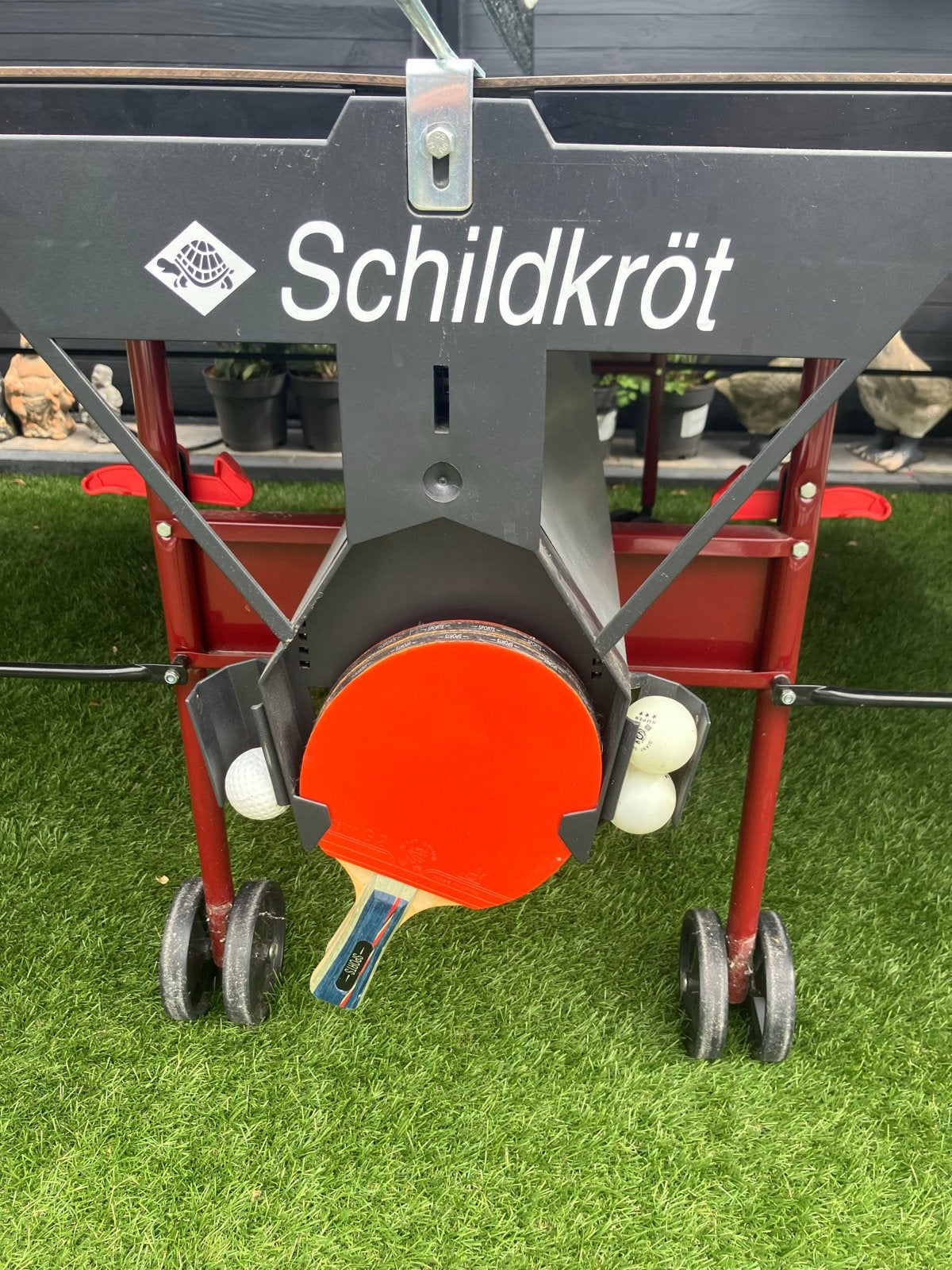 Schildkröt Alltec Outdoor Tafeltennistafel - Inklapbaar & Ve, Sport en Fitness, Tafeltennis, Ophalen, Gebruikt, Tafel Outdoor