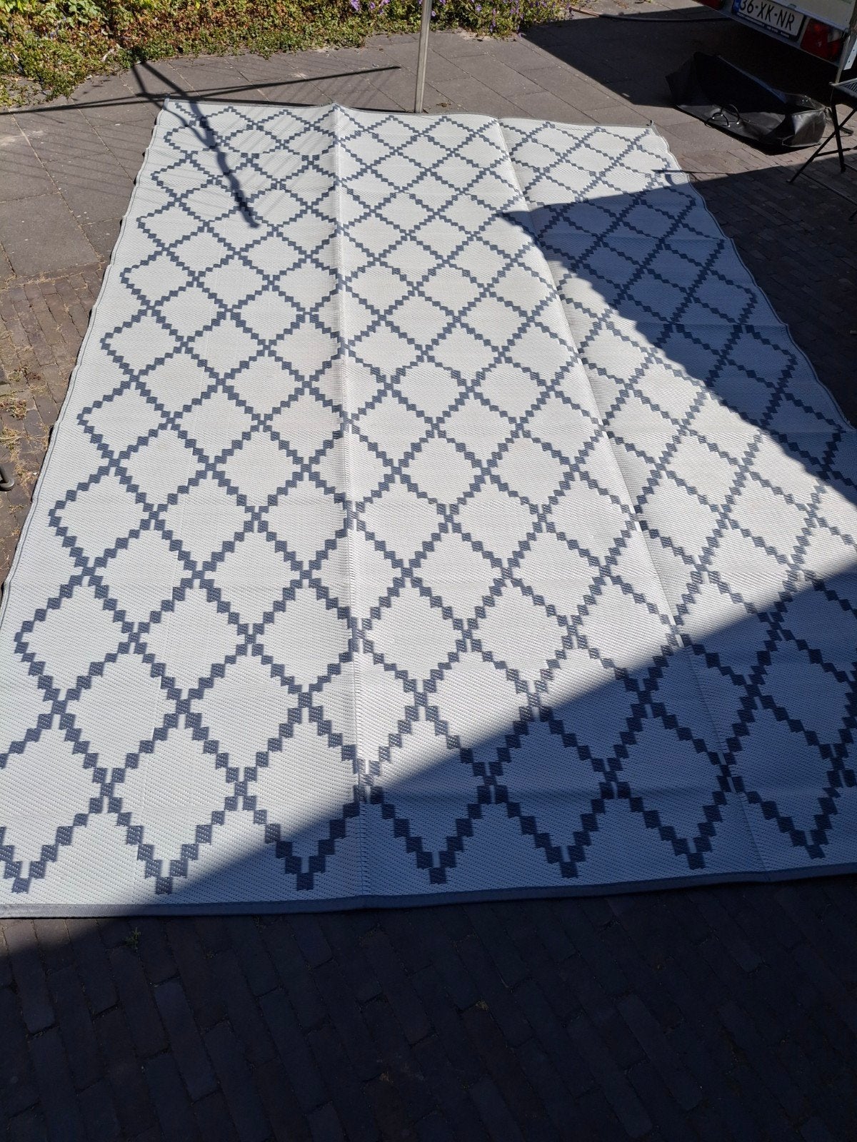 Obelink Patio Mat Diamond tenttapijt 405x250 cm grijs, Caravans en Kamperen, Kampeeraccessoires, Ophalen, Zo goed als nieuw