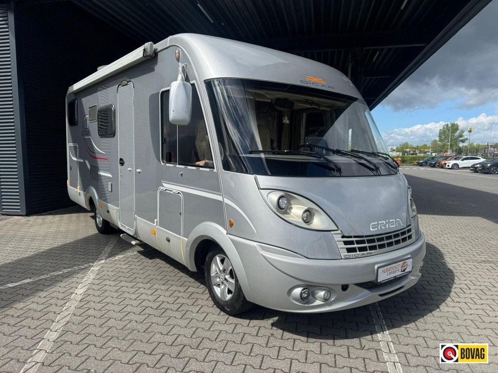 Hymer Eriba 673 GT met enkele bedden + airco, Caravans en Kamperen, Campers, Integraal, Luifel, Ringverwarming, Fiat