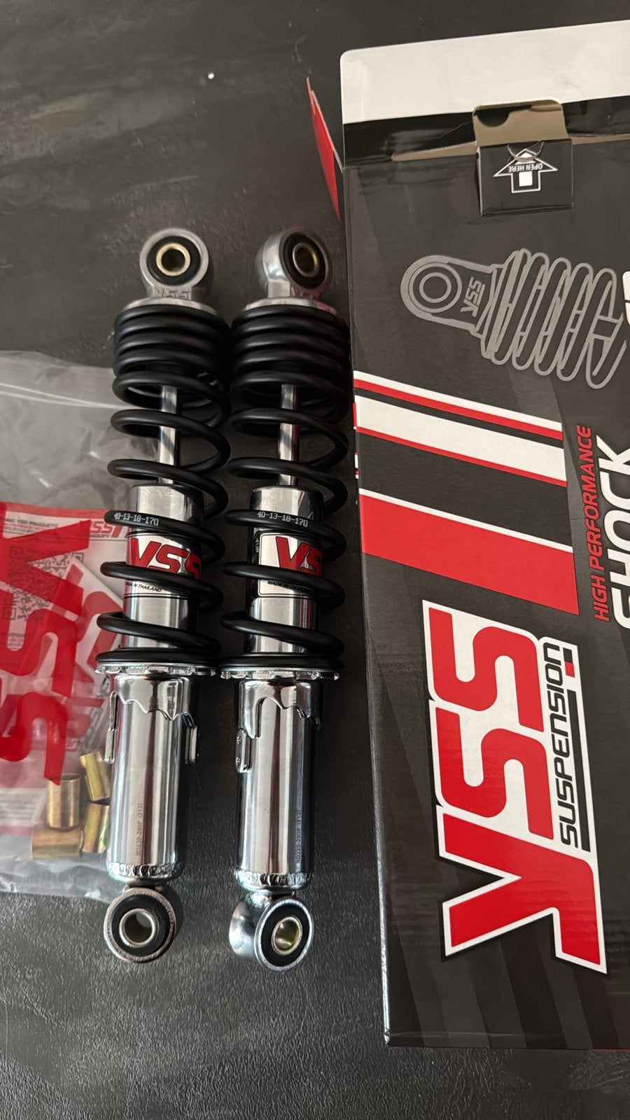 Tomos YSS schokdempers 280mm - 1x gemonteerd, Ophalen, Nieuw, Overige typen, Tomos