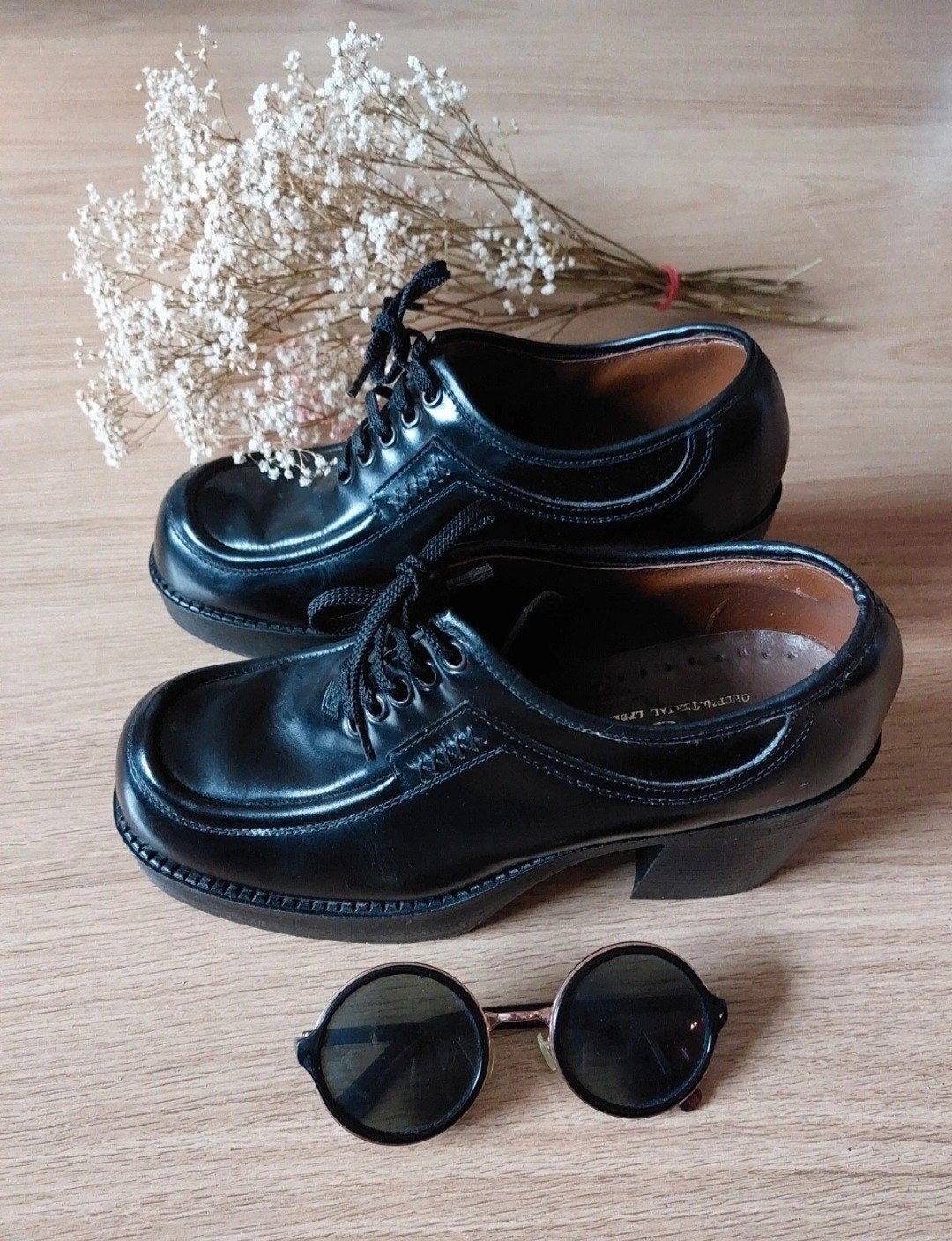 Vintage veter pump zwart 39, Pumps, Zwart, Ophalen of Verzenden, Zo goed als nieuw