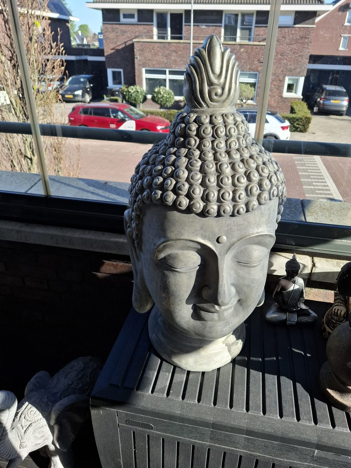 2 grote boeddha’s, Tuin en Terras, Tuinbeelden, Ophalen, Zo goed als nieuw, Steen