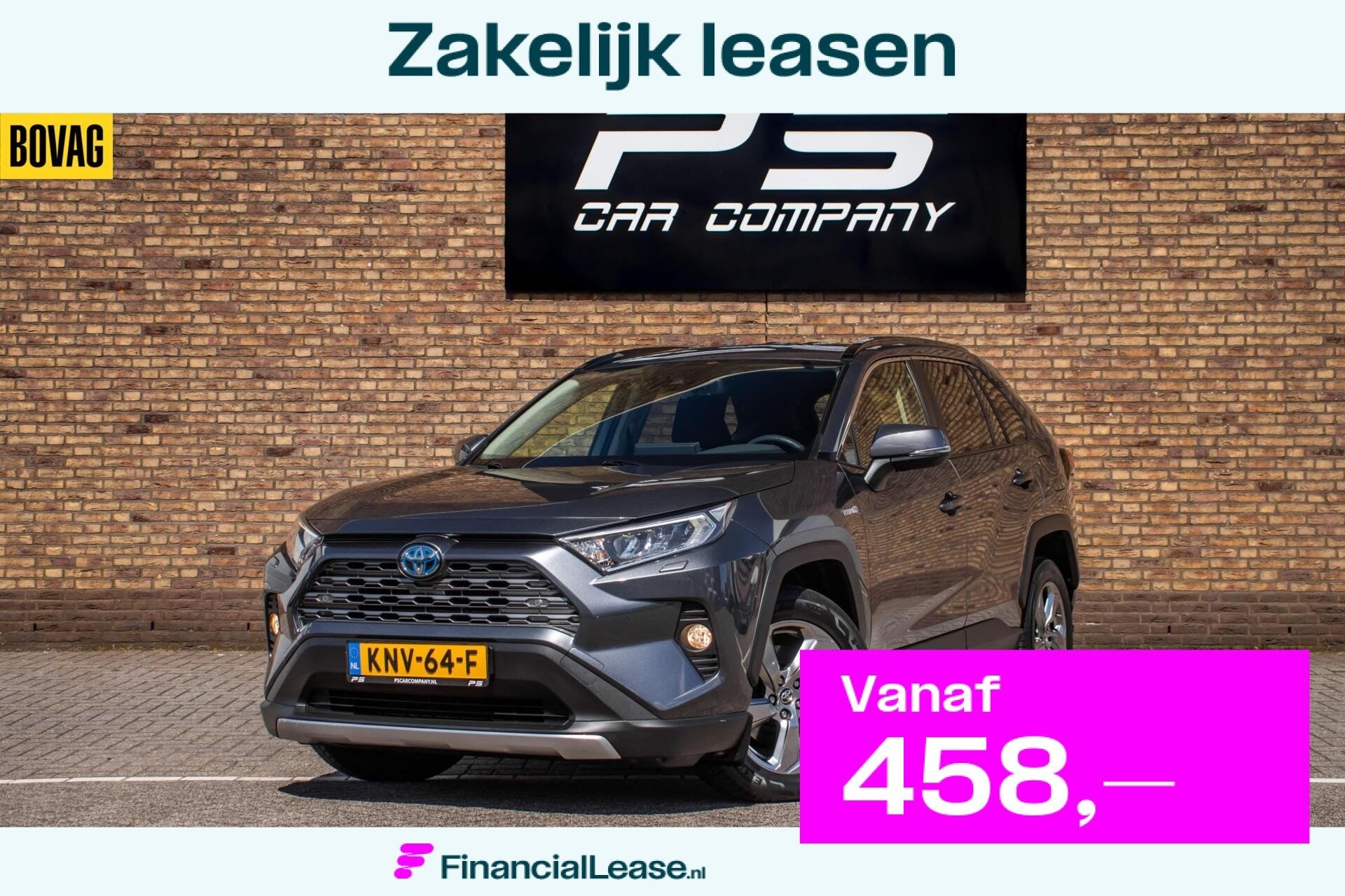 Toyota RAV4 2.5 Hybrid Style, Adaptive-Cruise, Carplay, Gebruikt, 4 cilinders, Bedrijf, 1565 kg