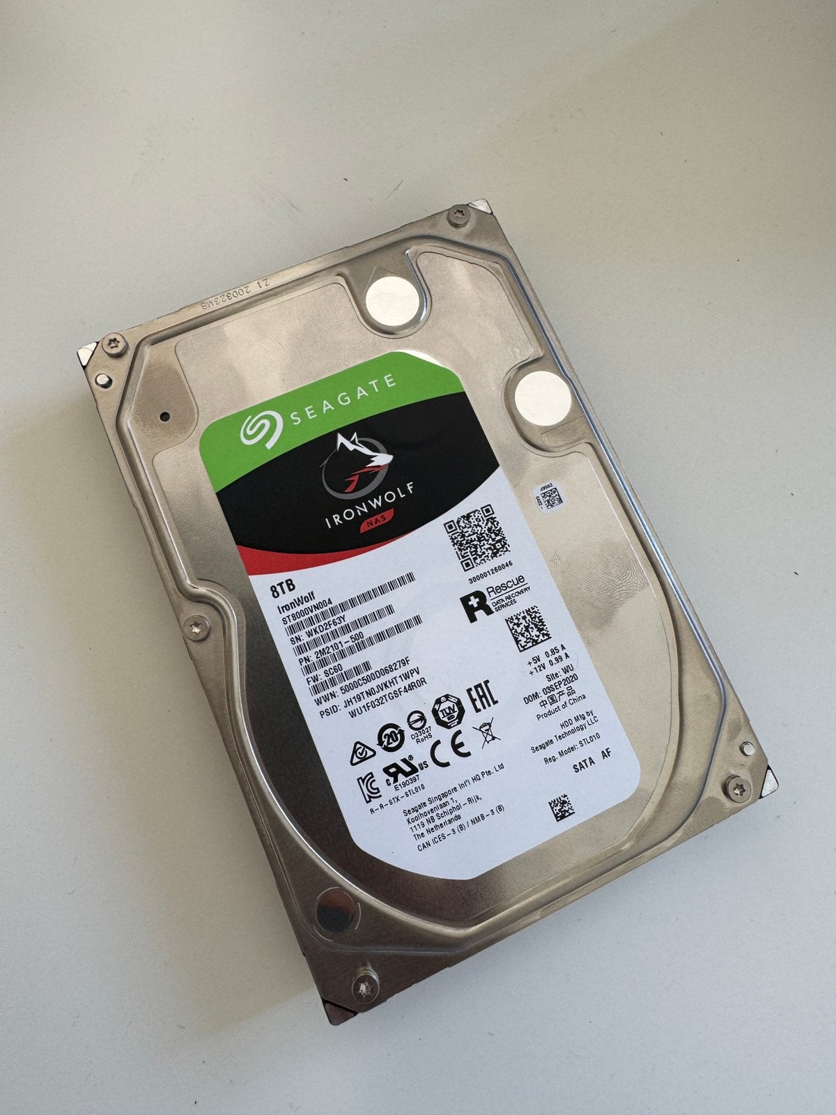 Seagate Ironwolf 8TB voor NAS systemen, Intern, Gebruikt, Server, Ophalen of Verzenden