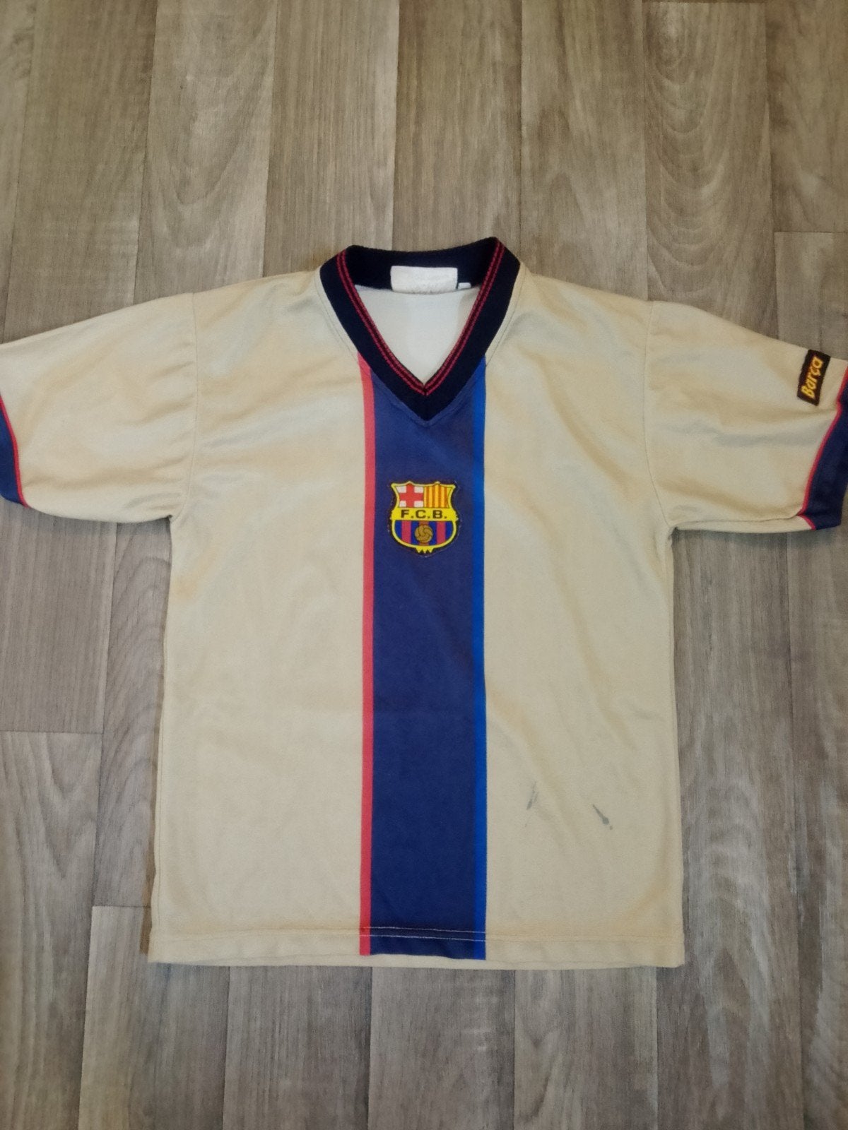 FC Barcelona voetbalshirt Rivaldo #10 maat 128 cm, Sport- of Zwemkleding, Ophalen of Verzenden, Jongen, FC Barcelona