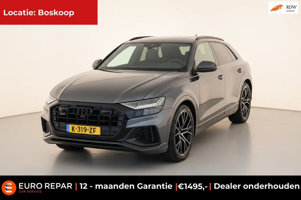 Audi Q8 55 TFSI quattro S-LINE LUCHTVERING B&O INCL BTW!, Automaat, Gebruikt, Euro 6, 2995 cc