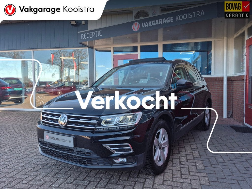 Volkswagen Tiguan 1.4 TSI ACT Highline|Pano|Head-Up|Navi|Tre, 12 maanden, Stof, Zwart, 4 cilinders