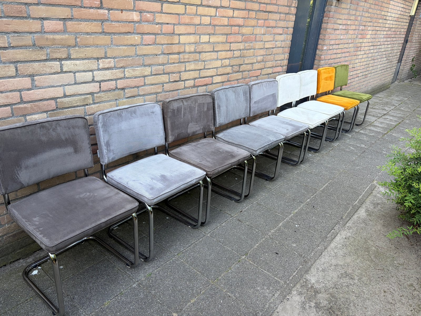 🪑🔥 9 Zuiver Ridge Rib Ribstof Stoelen ❗️, Ophalen, Gebruikt, Overige kleuren, Stof
