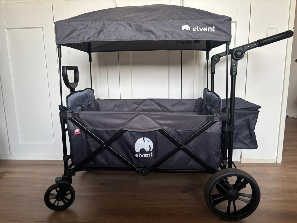 Elvent Allrounder City bolderkar 2-zits grijs, Caravans en Kamperen, Bolderkarren, Gebruikt, Opvouwbaar, Ophalen