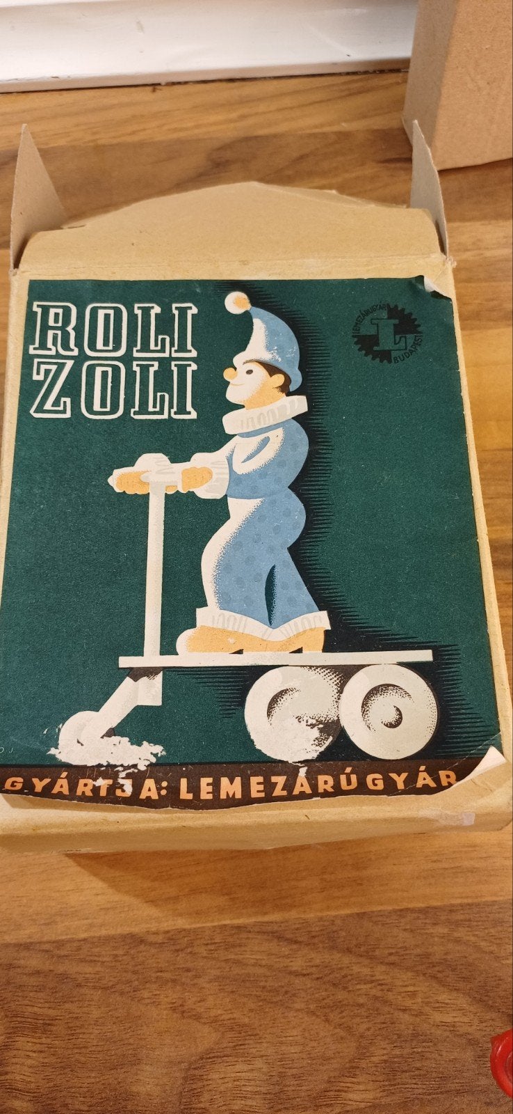 Vintage Roli Zoli Opwind Clown op Scooter met Originele Doos, Ophalen of Verzenden