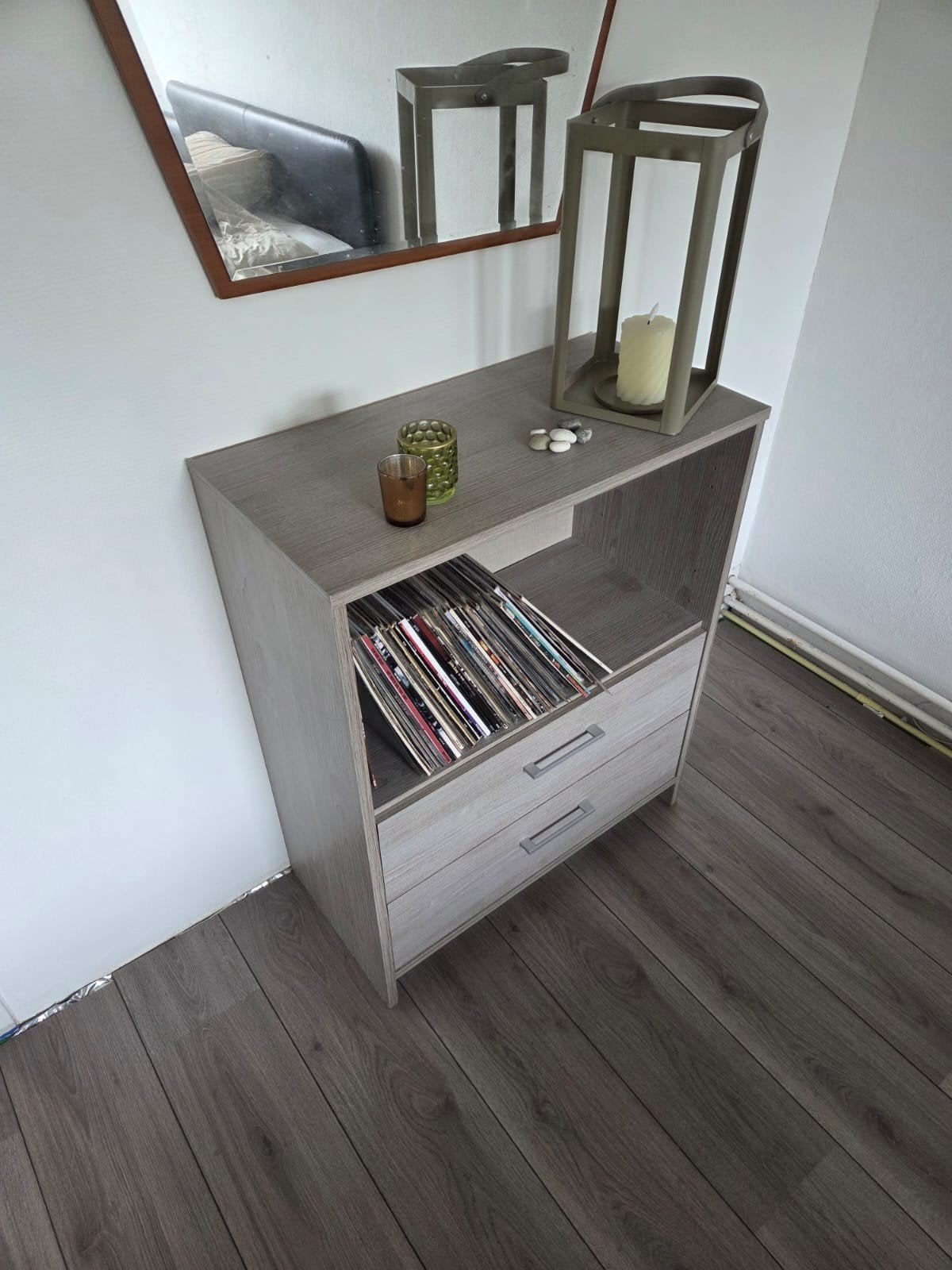 Platenkast / Dressoir met lades en opbergvak, Ophalen, Met plank(en), Gebruikt, 100 tot 150 cm