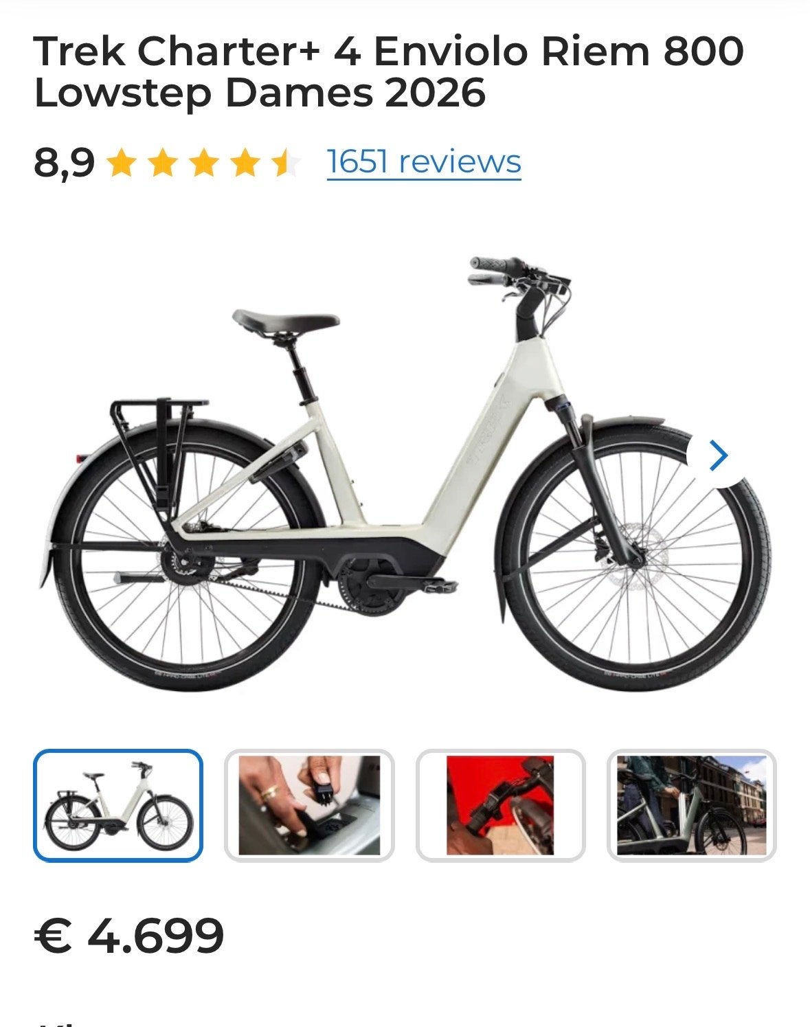 Trek Charter+ 4 Env. Riem 800 Lowstep Dames 2026, Nieuw, 51 tot 55 cm, 50 km per accu of meer, Ophalen