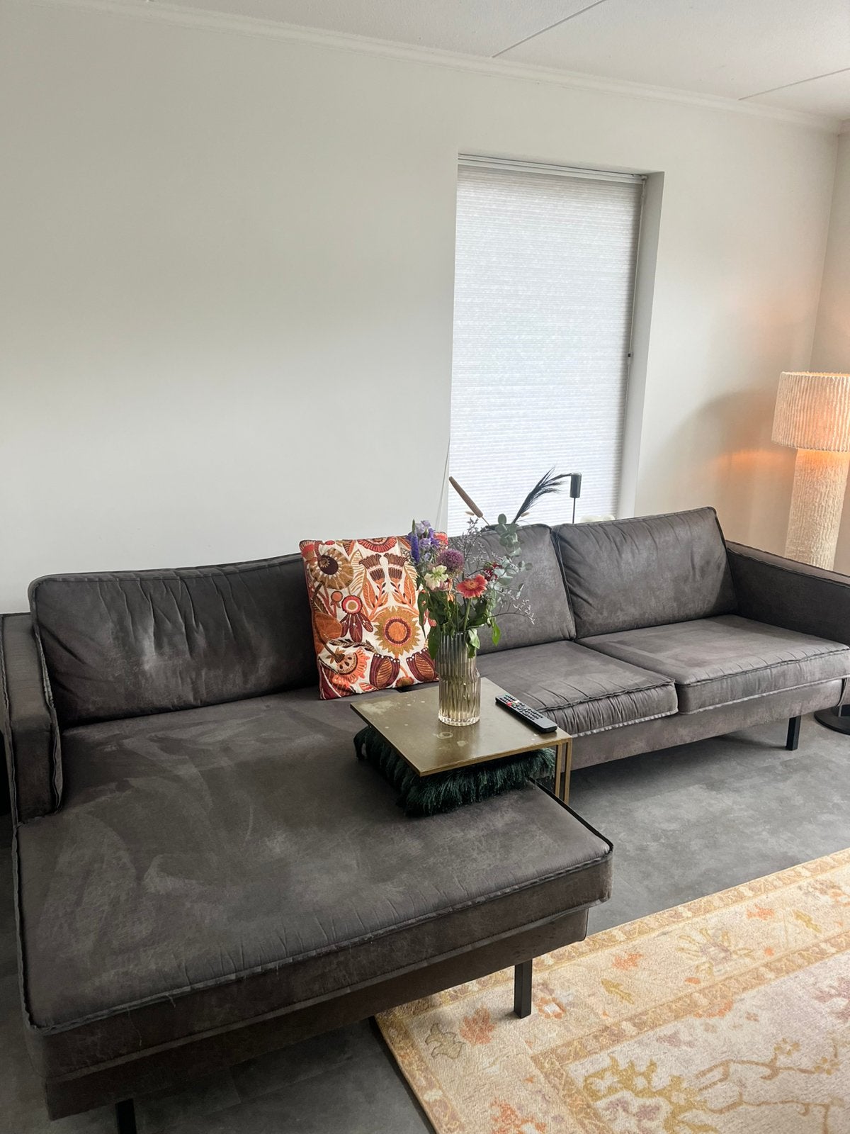 Be pure home bank + poef, Huis en Inrichting, Ophalen, Gebruikt, Stof, Industrieel