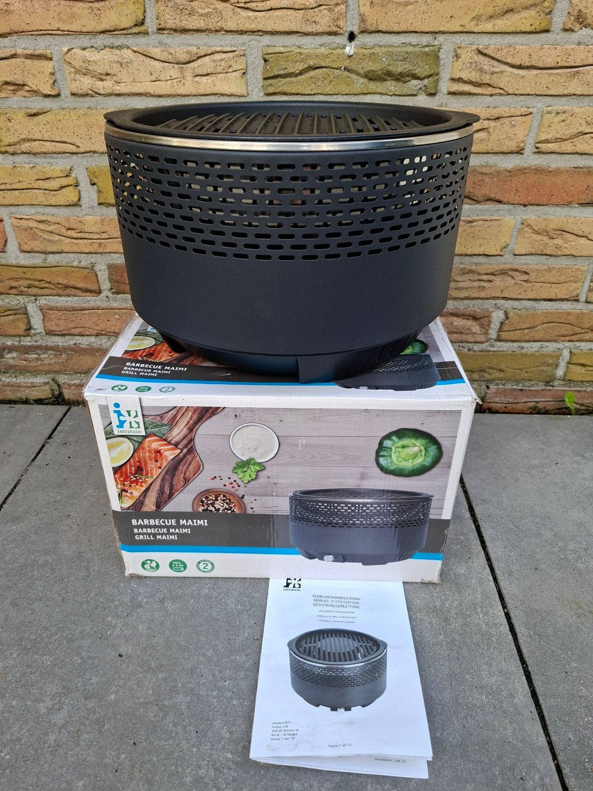 Tafelbarbecue, Ophalen of Verzenden, Zo goed als nieuw, Intratuin, Met accessoires